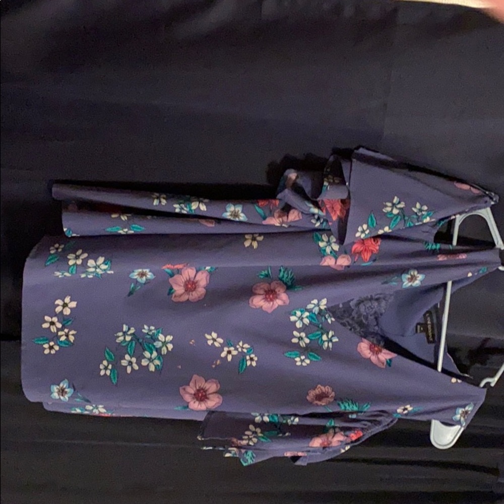 Floral Flutter Sleeve Top